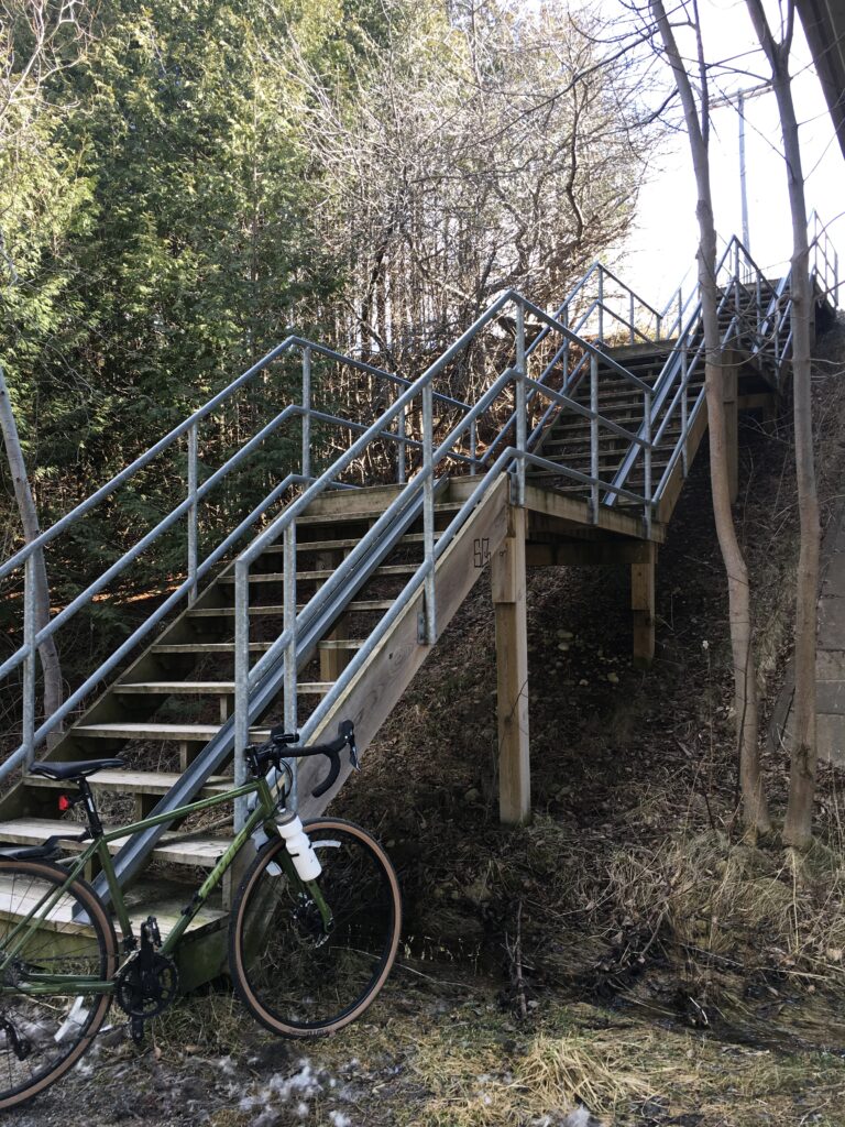 Guelph to Goderich Trail staircase.