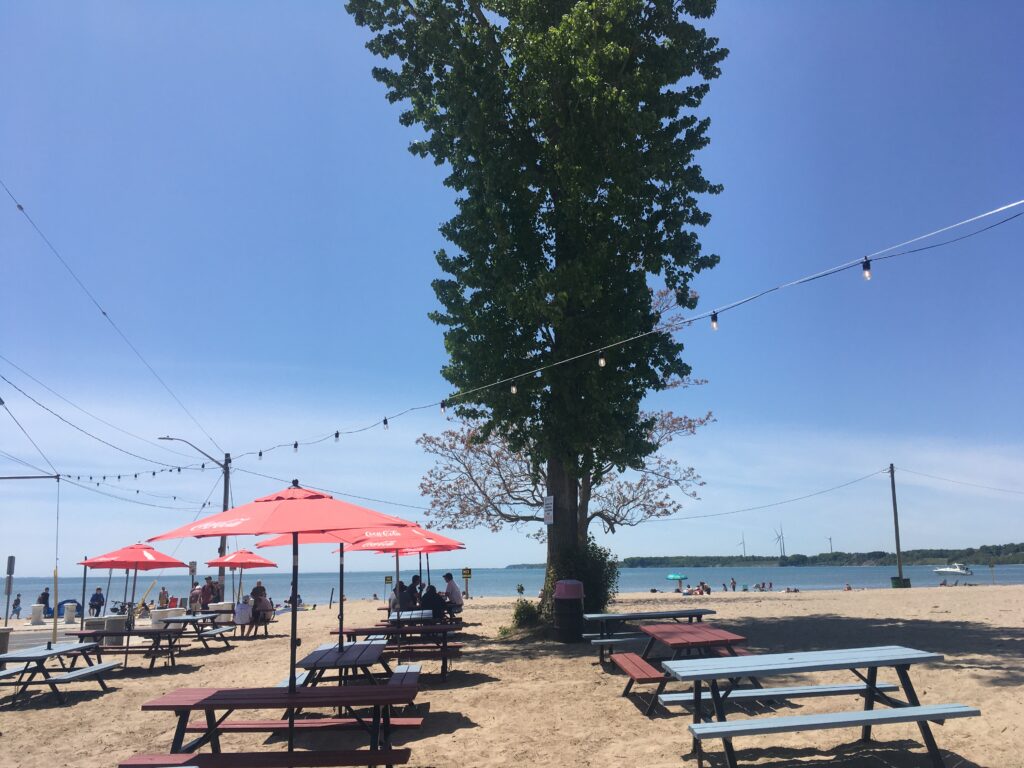 Port Dover beach along the coast of Lake Erie.