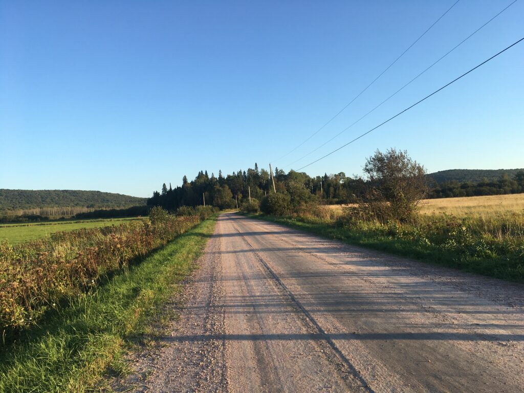 A gravel road in Nipissing, Ontario